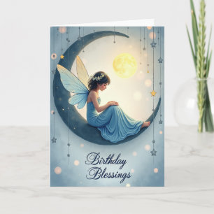 Carte d'anniversaire Ange de la Lune Rêveuse