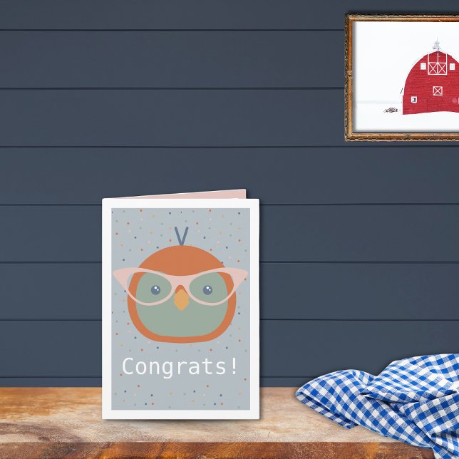 Carte d'anniversaire animal Penguin Confetti (Animal Penguin Birthday Card Dot Pattern on Blue Background)