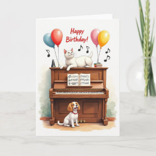 Carte d'anniversaire Animaux de compagnie musicaux