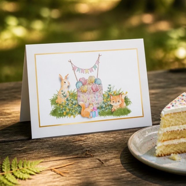 Carte d'anniversaire Animaux de la forêt (Créateur téléchargé)