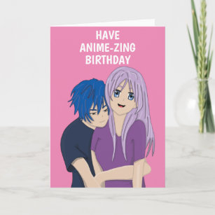 Carte d'anniversaire Anime Manga Couple