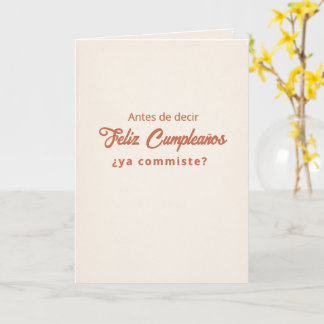 Carte d'anniversaire Antes de Feliz Cumpleaños