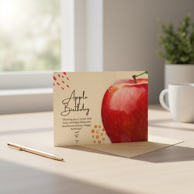 Carte d'anniversaire Apple (Apple Birthday Card)