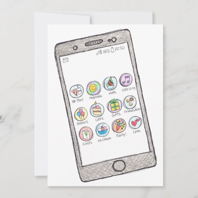 Carte d'anniversaire - Applications Anniversaires (Devant)