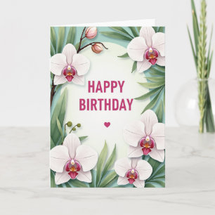 Carte d'anniversaire Aqua Blossom