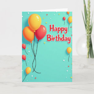 Carte d'anniversaire Aqua Celebration