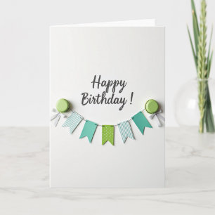 Carte d'anniversaire Aqua Pennant