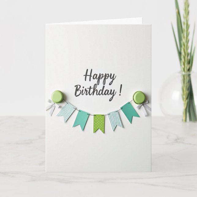 Carte d'anniversaire Aqua Pennant (Devant)