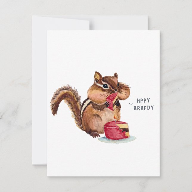 Carte d'anniversaire aquarelle de tamia mignon (Devant)
