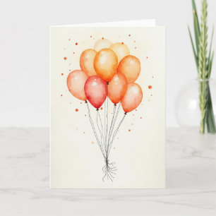 Carte d'anniversaire aquarelle Joyeuse