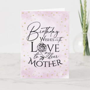 Carte d'anniversaire aquarelle minimaliste pour ma