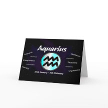 Carte d'anniversaire Aquarius