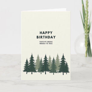 Carte d'anniversaire arborée