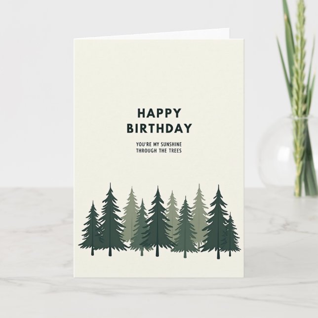 Carte d'anniversaire arborée (Devant)