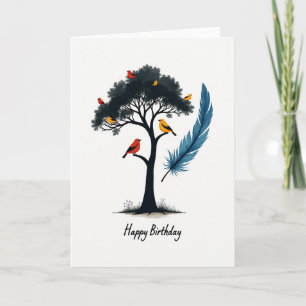 Carte d'anniversaire Arbre Artistique