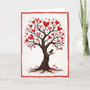 Carte d'anniversaire Arbre de cœur