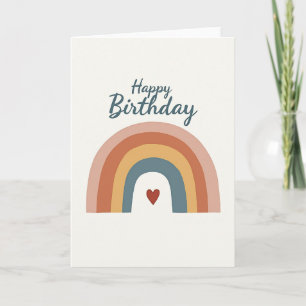 Carte d'anniversaire arc-en-ciel atténuée