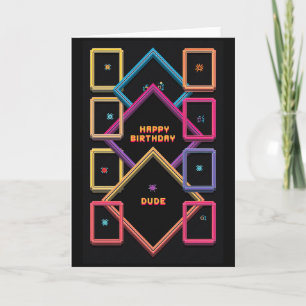 Carte d'anniversaire Arcade Glow