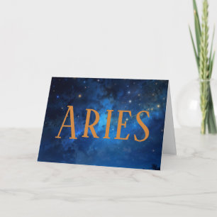 Carte d'anniversaire Aries & Cosmos