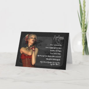 Carte d'anniversaire Aries Gothique Zodiac
