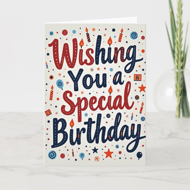 Carte d'anniversaire artisanale (Devant)