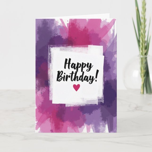 Carte d'anniversaire artisanale (Devant)