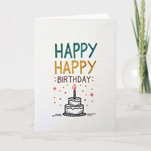 Carte d'anniversaire artisanale joyeuse