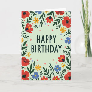 Carte d'anniversaire Artistic Bloom