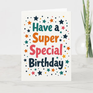 Carte d'anniversaire artistique colorée