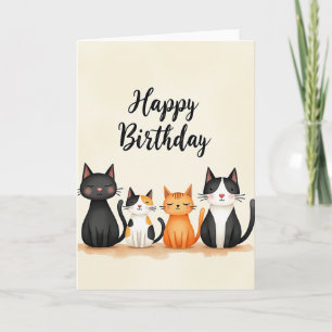 Carte d'anniversaire artistique pour Kitty
