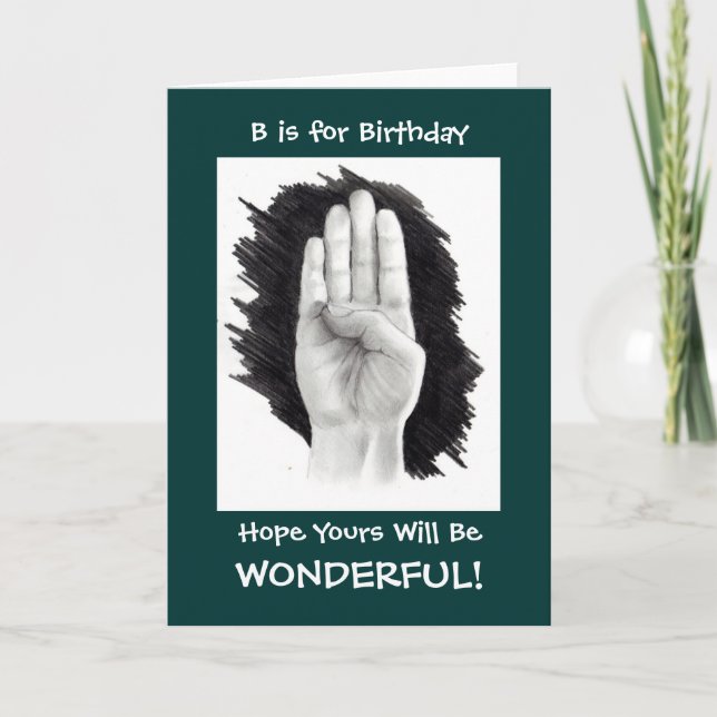 CARTE D'ANNIVERSAIRE ASL (Devant)