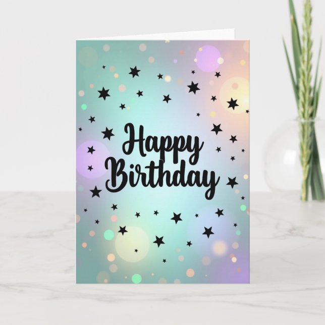 Carte d'anniversaire Astral Shapes douce (Devant)