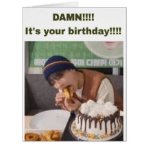 Carte d'anniversaire 'ATEEZ Hongjoon meme'