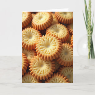 Carte d'anniversaire au biscuit doré