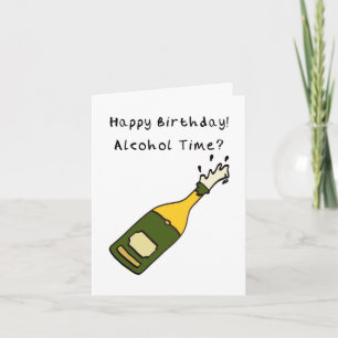 Carte d'anniversaire au Champagne