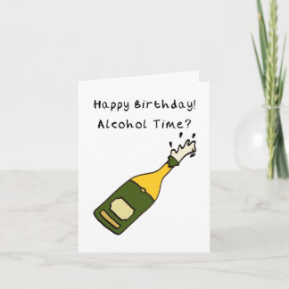 Carte d'anniversaire au Champagne
