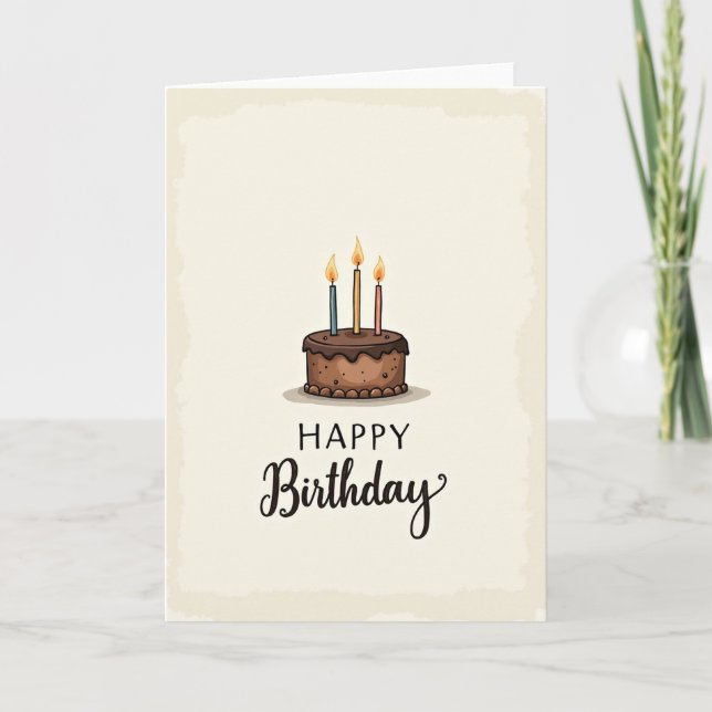 Carte d'anniversaire au chocolat (Devant)