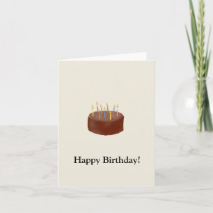 Carte d'anniversaire au chocolat