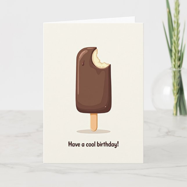 Carte d'anniversaire au chocolat mordillé (Devant)