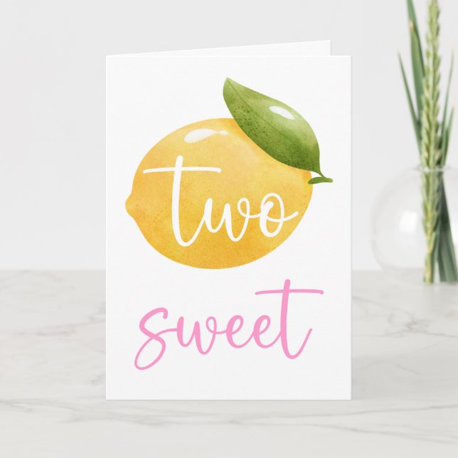 Carte d'anniversaire au citron deux doux (Devant)