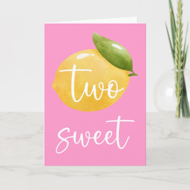Carte d'anniversaire au citron deux doux (Devant)