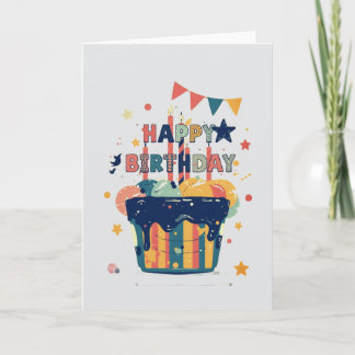 carte d'anniversaire au design simple