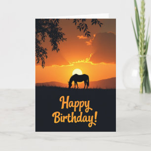 Carte d'anniversaire au lever du soleil