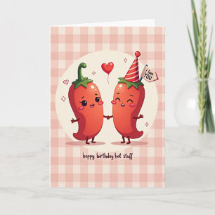 Carte d'anniversaire au poivron doux