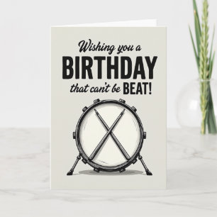 Carte d'anniversaire au rythme de tambour