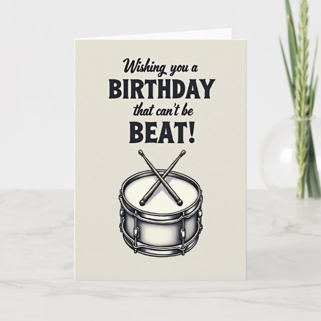 Carte d'anniversaire au rythme rythmique (Devant)