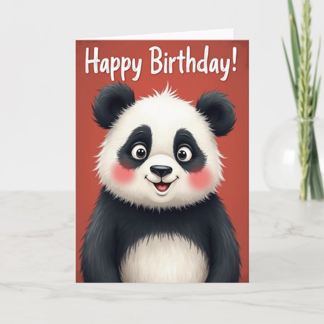 Carte d'anniversaire au sourire doux (Devant)