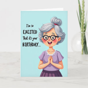 Carte d'anniversaire au sourire radieux