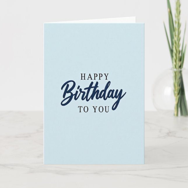 Carte d'anniversaire au texte fluide (Devant)