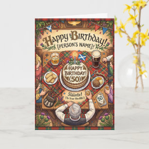 Carte d'anniversaire au whisky écossais